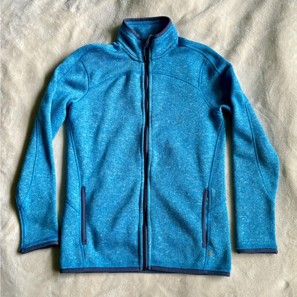 Champion blue fleece zip up sweater size small - Picture 1 of 5